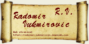 Radomir Vukmirović vizit kartica